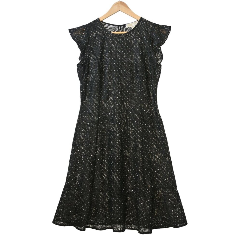 Michael‎ Kors Black Sheath Short Sleeve Dress S